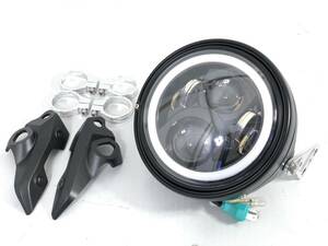 Q10 real movement LED head light unit front fork mount kit Yamaha MT-07 remove motorcycle MT-09
