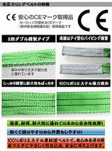 スリングベルト2本セット 1m 幅25mm 使用荷重800kg 0.8t 吊りベルト ベルトスリング ［ナイロンスリング 吊上げ ロープ 牽引 運搬］_画像4