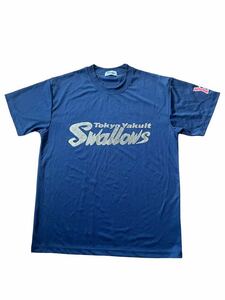 **TOKYO Yakult Swallows Yakult swallow z Professional Baseball Baseball T-shirt size L navy blue ne- Be **