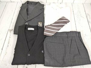 3og555/衣類■大阪府立りんくう翔南高等学校■男子学生服 ブレザー制服 165A 上下セット+ネクタイ【c24】