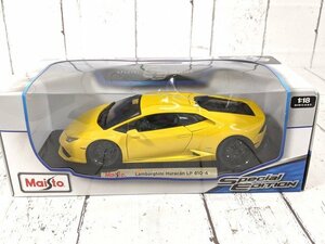 【4yt140】おもちゃ ホビー ミニカー Maisto マイスト ランボルギーニ Huracan LP 610-4 イエロー スケール1/18