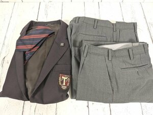 5og504/衣類■東京都立豊島高等学校■男子学生服 ブレザー制服 LLサイズ 上下セット+校章【e07】