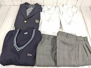 4og627/衣類■私立 拓殖大学第一高等学校■男子学生服 ブレザー制服 Lサイズ 上下セット【d64】