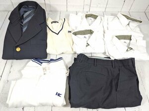 [5yt057] Okayama prefecture Akira ... high school man . for school uniform uniform blaser + polo-shirt with short sleeves + knitted the best + winter clothes trousers + necktie *T2472