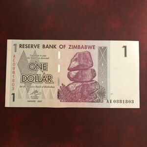 旧紙幣　ジンバブエ　1ドル