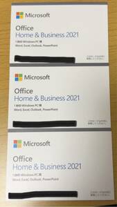 office Home & Business 2021 3枚セット 正規品 未開封未使用Office Microsoft PC用 永続版