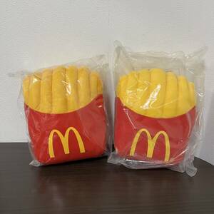 * unopened McDonald's potato cushion 2 point set red yellow height 22cm× width 16cm Mac potato lovely cushion toy interior 