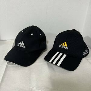  SI■ adidas アディダス キャップ 2点セット 黒 ブラック フリーサイズ 帽子 メッシュ スポーツ 男性 メンズ アウトドア レディース