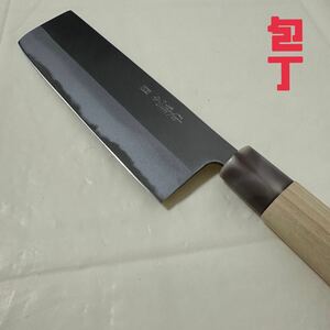 ST■ 美品 忠雄作 和包丁 刃渡16cm 菜切包丁 薄刃包丁 包丁 かつら剥き 家庭用 和食 日本料理 板前 職人 料理 キッチン 調理器具 刃物 