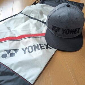 MO# beautiful goods #YONEX Yonex tennis racket case & Uni cap 2 point set M size (57~60cm) man and woman use black / gray hat storage bag 