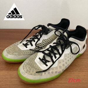 TA■ adidas アディダス スニーカー AQ5397 27cm ランニングホワイト×ナイトメットF13×コアブラック 室内用 靴 フットサルシューズ