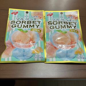 ソルベット SORBET GUMMY グミキャンデー 白桃味 2袋 