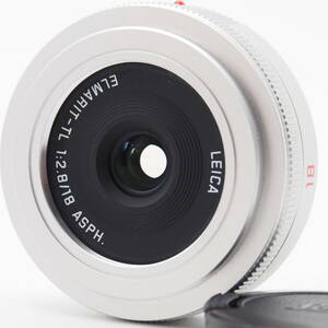 102145☆ほぼ新☆Leica Elmarit-TL 18mm f/2.8 非球面パンケーキレンズ APS-CフォーマットLマウントミラーレスカメラ用 シルバー