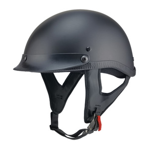 ハーフヘルメット 半帽ヘルメット バイクハーフヘルメット レトロ ハーレー ヘルメット 耐衝撃性 男女兼用 マットブラック サイズ：XL　
