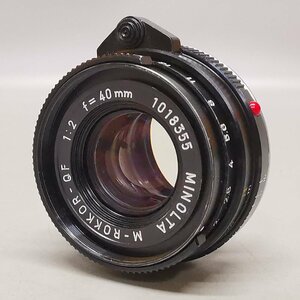 MINOLTA M-ROKKOR-QF 40mm F2 ミノルタ カメラレンズ Z5702