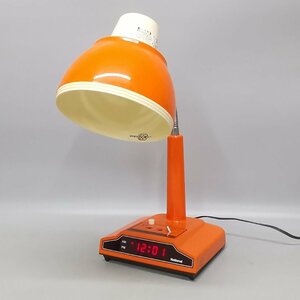  operation goods National Showa Retro clock attaching light stand LB-610-D desk lighting night stand Vintage antique lighting Z5832