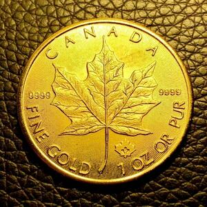 外国古銭　カナダ　エリザベス2世記念　2021年 小型金貨　メイプルリーフ金貨 