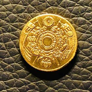 日本古銭 旧一円金貨 1圓 明治九年 明治9年 後期 跳明 古銭 小型金貨 の画像2