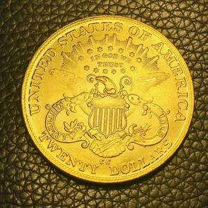外国古銭　アメリカ 自由の女神 1893年 ハクトウワシ 13の星 イーグル 独立十三州 盾 オリーブの枝 大型金貨 