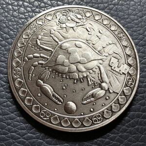 外国古銭　イギリス　蟹座　十二星座 十二宮 大型硬貨 カプセル付き　