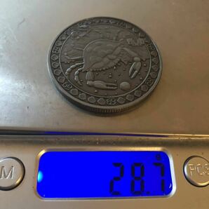外国古銭 イギリス 蟹座 十二星座 十二宮 大型硬貨 カプセル付き の画像5