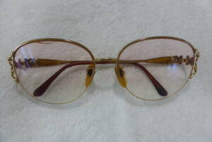 【イヴサンローラン 　ヴィンテージ　メガネ】Yves saint Laurent 　30-6653　Ti-P　55□16-130　YSLロゴ入り　【B5-2③】0515　