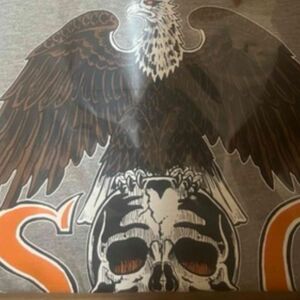 【M】EAGLE SKULL T-SHIRT / GRAY サブカルチャー　スカル　Tシャツ　グレー