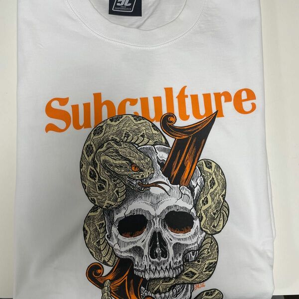 【サイズ1】SC subculture サブカルチャー　T-SHIRT/ホワイト