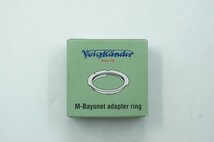 ★☆全額返金保証！最速発送！【Voigtlander M-Bayonet adapter ring】★☆（202401-28986-kaitori）_画像4