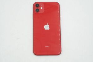 ★☆全額返金保証！最速発送！【iPhone 11 MWM32J/A / 128GB / レッド 動作確認済 白ロム 美品】★☆（202404-05470-Skaitori）