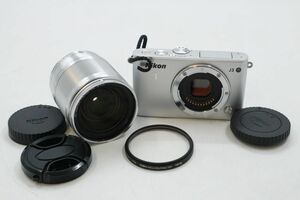 ☆全額返金保証！最速発送！【Nikon1J3標準ズームレンズキット1NIKKORVR10-30mmf/3.5-5.6シルバー美品】☆（202404-30818-kaitori）