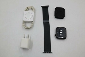 * full amount repayment guarantee! fastest shipping![Apple Watch Series 5 stainless steel 44mm black Mira ne-ze loop defect have ]*(202401-15575-PCkaitori)