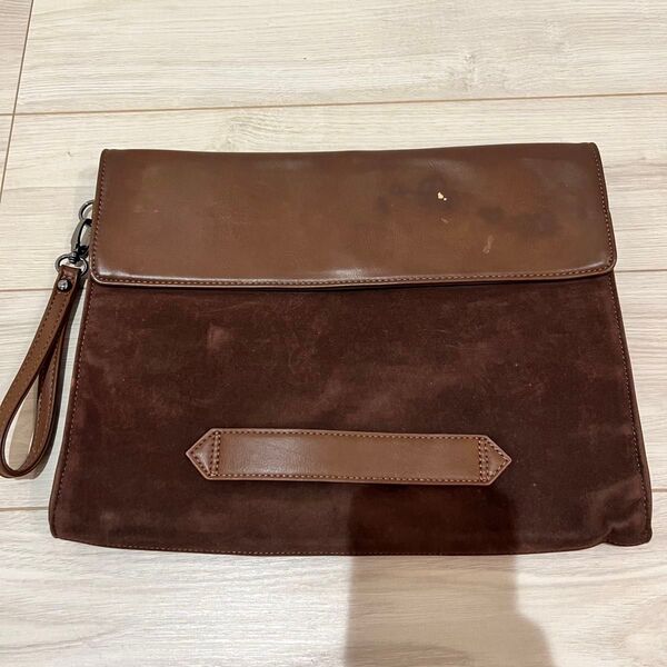 MK MICHEL KLEIN HOMME☆合皮×スエード クラッチバッグ セカンドバッグ おしゃれ