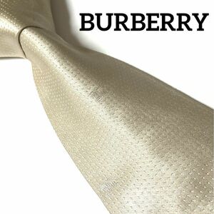 バーバリー　ネクタイ　BURBERRY ベージュ系　ホースマーク