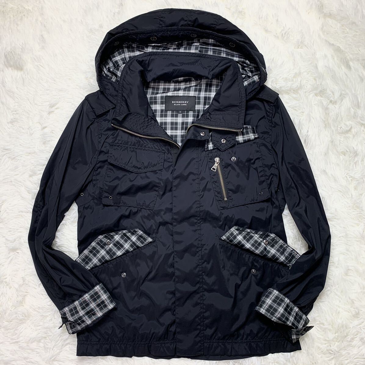 BURBERRY BLACK LABEL(バーバリーブラックレーベル) マウンテンパーカー01436-01 ブルー サイズ: M