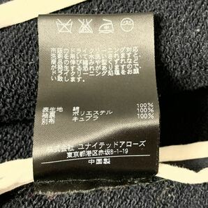 美品/銀ボタン ●UNITED ARROWS ユナイテッドアローズ テーラード アンコン ジャケット裏地ストライプ ブラック 黒 Lサイズ スウェット生地の画像10