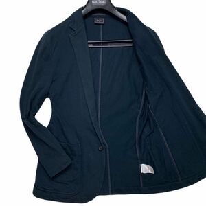 極希少/鹿の子生地 ●LACOSTE ラコステ テーラード アンコン ジャケット ストレッチ ブラック 黒 3サイズ L相当 春 夏 サマー カジュアル