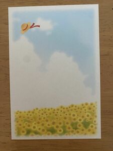  prompt decision ...-.52 jpy postcard 2015 Heisei era 27 year sunflower . straw hat Mukou . leaf paper unused postcard 