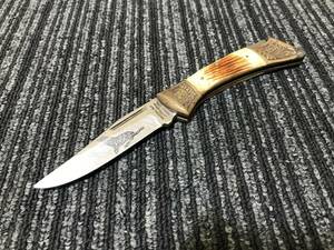 PARKER IMAI K-226 今井誠造 鹿角 フォールディングナイフ キャンプ アウトドア 刃渡り:約7.0㎝ 中古現状品