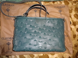 kre gong n piece .. leather mesh original leather shoulder, unused. wonderful blue green color.