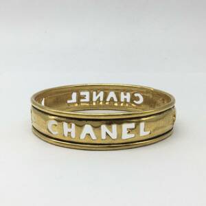 【3665】 シャネル CHANEL ブレスレット バングル ゴールドカラー ヴィンテージ アクセサリー レディース