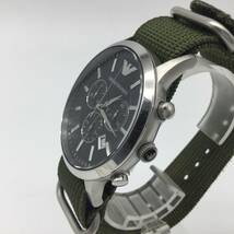 【1816】エンポリオアルマーニ EMPORIO ARMANI クロノグラフ クォーツ 腕時計 AR-2434 動作品 メンズ_画像3