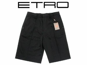 13 десять тысяч новый товар *46=S*[ETRO] Etro черный высокий талия ba Mu da шорты хлопок 100% чёрный 1 иен 