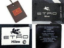 5万新品◆エトロ◆墨黒灰系マルチカラー カモフラージュ×ペイズリー柄 シルク100％ネクタイ【ETRO】1円_画像9