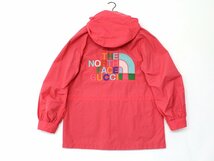 28万新品◆M◆グッチ GUCCI×THE NORTH FACEコラボ マルチカラーロゴ刺繍 ピンク系 フーディーマウンテンパーカー 1円_画像4