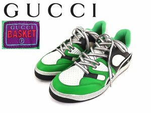 15 десять тысяч новый товар *7=26cm*GUCCI Gucci teme тигр материалы повреждение обработка panel low верх спортивные туфли чёрный × белый × зеленый [BASKET]1 иен 