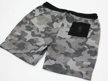 3万新品◆L◆ボス BOSS×NBAコラボ Jerry Alan West カモフラージュプリント スウェットハーフパンツ 灰黒『Slam_Camo_NBA』1円_画像6