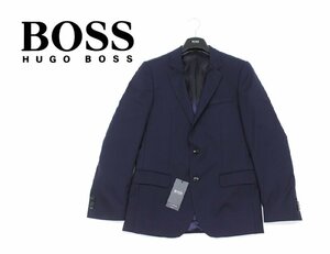 15万新品◆50=M～L◆BOSS ヒューゴボス GUABELLO社 super120's ヴァージンウールジャケット『Hayes_cyl』濃青 1円