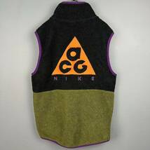 Wm627 NIKE ACG NSW ナイキ エーシージー ボアフリース ジップアップ ベスト ジャケット ロゴ刺繍 メンズ AT5498-010_画像1