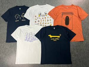 Wm580 お買い得! 5点セット! graniph グラニフ 半袖 Tシャツ デザインT プリントT キャラクターT メンズ L